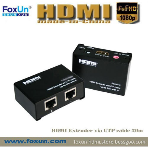HDMI Extender Via 30m UTP Cable with ESD Protection Inside (SX-EX04)